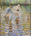 muchachos pescando Nikolay Bogdanov Belsky niños niño impresionismo